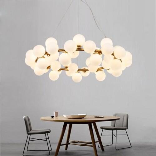 Modern Design Led Chandelier Lighting Living Room Decor Led Chandeliers Lamp Glass Ball Drop Suspension Lights Hanging Luminaire
