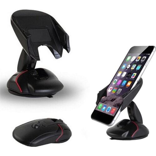 360 Degree Rotating Creative Mouse Design Car Mount Bracket Holder Stand Cradle For Cell Phone GPS MP4