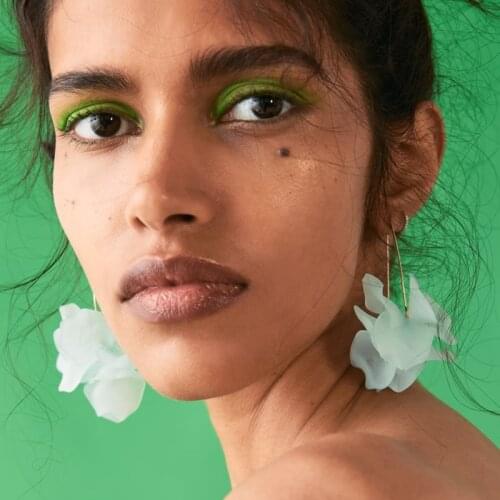 JURAN Bohemia acrylic flower dangle earrings for women fashion ethnic flower earrings wedding Jewelry accessories za earrinngs