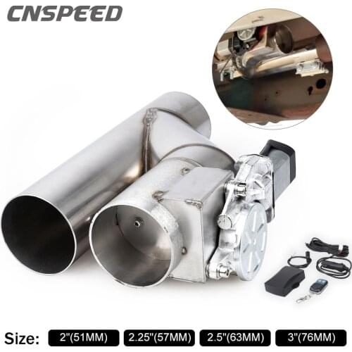 2.5'' 3.0'' Stainless Steel Headers Y Pipe Electric Exhaust Cutout ON/OFF Valve With Remote Control Cut Out Down Pipe Kit