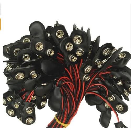 100pcs 9V Battery Snap Connector clip Lead Wires holder for arduino