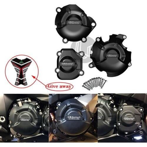 Motorcycle Engine Case Guard Protector Cover GB Racing For Kawasaki Z800 2013-2014-2015-2016 Black