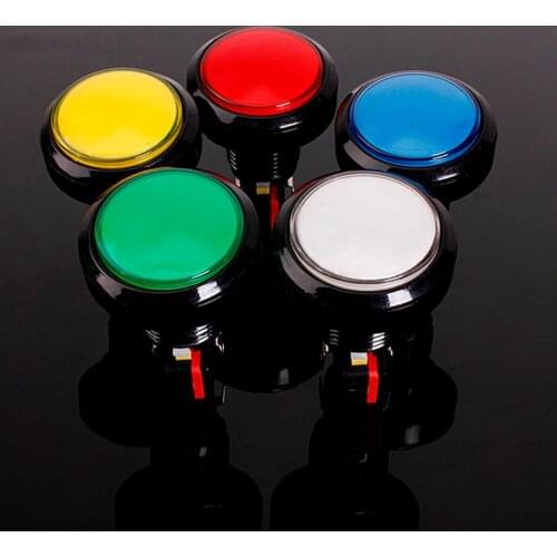 10PCS 45mm Push Button Arcade Button Led Micro Switch 5V/12V Power Button Switch Set Green/Yellow/Red/White/Blue