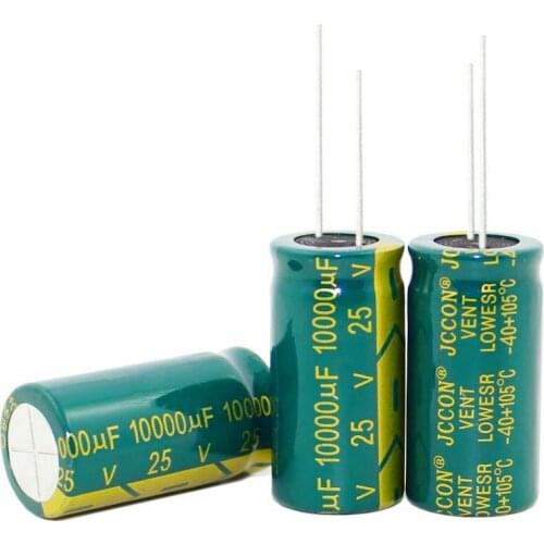 100pcs~20pcs 25V10000UF 10000UF 25V High frequency low resistance Electrolytic Capacitors Size:18*35MM best quality New origina