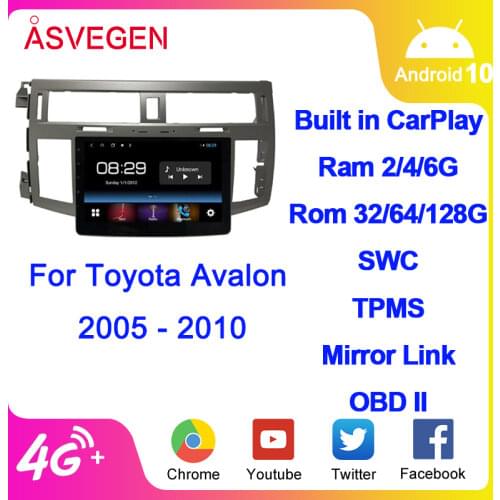 9" Android 8.1 Car DVD Player For Toyota Avalon 2005 - 2010 With GPS Navigation Car Radio Multimedia Stereo