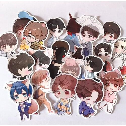 20PCS Cute cartoon boy Stickers Crafts And Scrapbooking stickers kids toys book Decorative sticker DIY Stationery