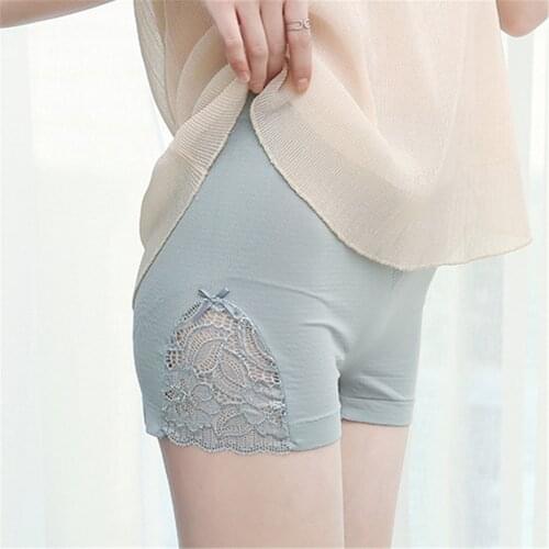 2020 Safety Shorts Pants Anti Chafing Lace Cotton Large Size Safety Pants Elastic Waist Women Shorts Panties Under Skirt Summer