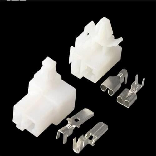 500SETS DJ7024Q-6.3-11/21 6.3mm 2Pin AMP Car Electrical Wire Connectors for Audi ,BMW,Honda,Toyota,NISSAN AND other models
