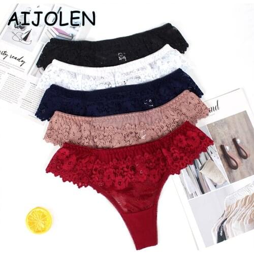 AIJOLEN Sexy Womens Panties Thongs Female Seamless Briefs Lingerie Underwear Lace Knickers G-string Underpant Thong S-3XL