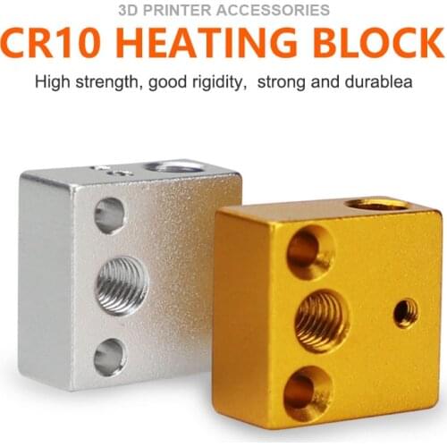 3D Printer Accessories CR8 CR10 Ender-3 Printer Head Extrusion J-head Aluminum Heated Block For MK8 Nozzle