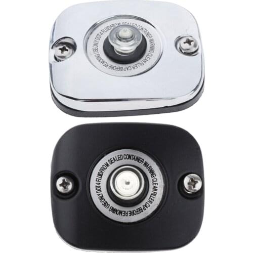 Aluminum Motorcycle Front Brake Master Cylinder Cover Cap for Harley-Touring 96-07 (Chrome)