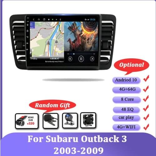 Android 10.0 2Din Car Radio For Subaru Outback 3 Legacy 4 2003-2009 8-core 4G+64G GPS Navigation Carplay Multimedia Video Player
