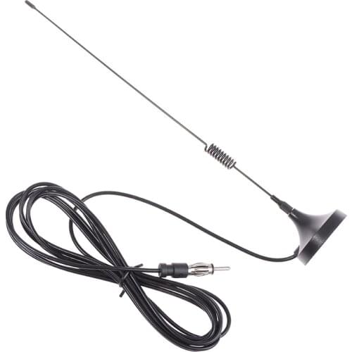 Car Signal Booster Antenna Auto Stereo Radio FM/AM Signal Aerial Magnetic Base Car Accessory