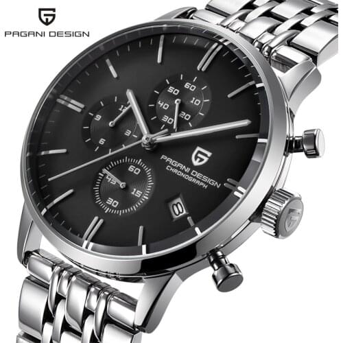PAGANI DESIGN Japan Seiko-VK67 Movt Mens Watch Automatic Date Quartz Watches 316L Waterproof Chronograph Clock Relogio Masculino