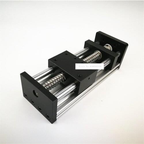 Double-axis Stepping Motor Ball screw Slide Table Linear Guide Slide Linear Drive Module Slide Table 1204/1605/1610-100MM 0.05MM
