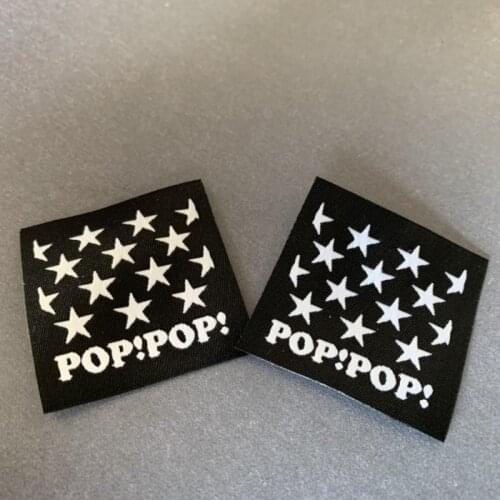 Custom Woven Label High Density Weaving Jacquard Labels Flag Labels