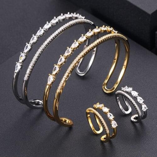 Janekelly African 2pcs Bridal Zirconia Jewelry Sets For Women jewelry sets & more Dubai Nigeria CZ Crystal Wedding Jewelry Sets