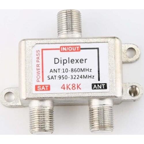 4K8K SAT/ANT Diplexer 10-3224MHz cable and satellite TV signal hybrid splitter satellite separation and RF signals
