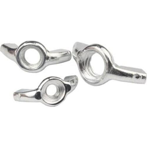 10Pcs DIN315 M3 M4 M5 M6 M8 M10 m12 steel with zinc Galvanized Hand Tighten Nut Butterfly Nut Ingot Wing Nuts