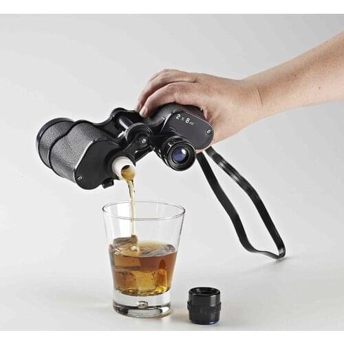 Best Double Sided Binocular Flask Travel Water Bottle Sport Drinkware Russian Flagon Whiskey Bottle Shot Flask Shaker Whisky Pot