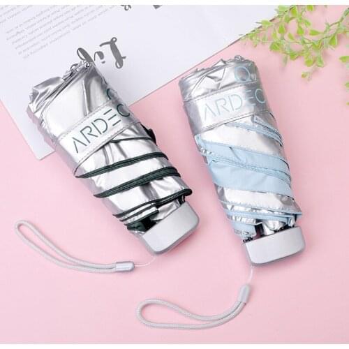 6 Ribs Pocket Mini Umbrella Anti UV Paraguas Sun Umbrella Rain Windproof Light Folding Portable Umbrellas for Women Men Children