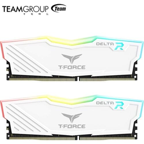 TEAMGROUP Delta RGB DDR4 16GB 3000MHz (PC4-24000) CL16 8GB 16GB 3200MHZ 3600MHZ Desktop Gaming Memory Module Ram White