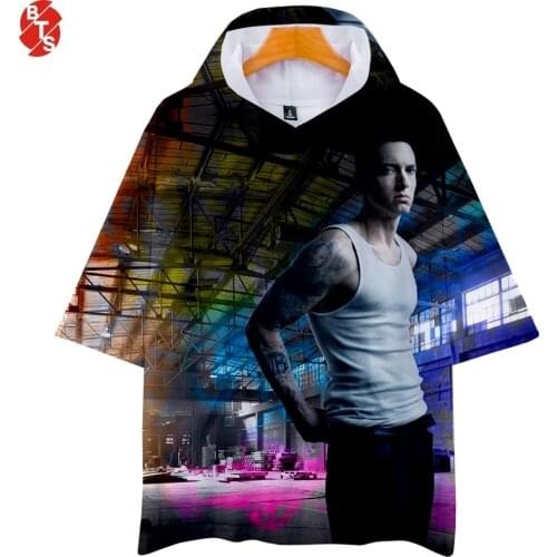 EMINEM Famous Rapper 2018 3D Printed Hip Hop Hooded T-shirts Women/Men Short Sleeve Trendy Tshirts Casual Tee Shirts Plus Size