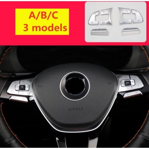 For Volkswagen VW Passat CC B8 Golf 7 MK7 Tiguan Tayron Arteon stickers cars steering wheel button protection cover trim sequin