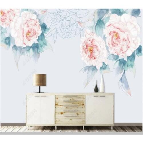 Papel de parede Modern peony flower decorative painting 3d wallpaper mural,living room tv wall bedroom wall papers home decor