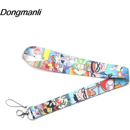 PC165 Cartoon Keychain Lanyards Id Badge Holder ID Card Pass Gym Mobile Phone USB Badge Holder Key Strap Gift