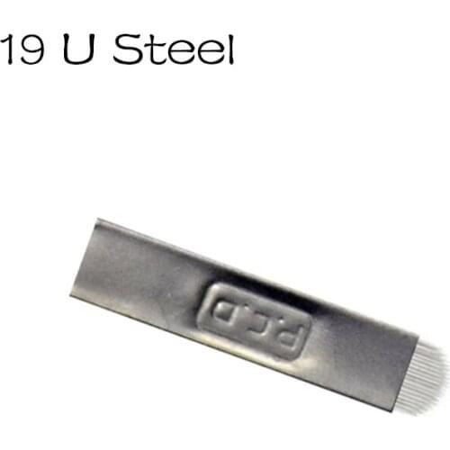 PCD U SHAPE Microblading Needles Stainless Steel Cover BLade 19 Pin u blade for eyebrow microblading pen