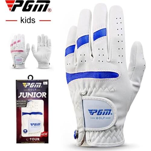 PGM ST024 Children Golf Gloves Kid’S Microfiber Breathable Soft Left Right Handed Golf Gloves Golf Accessories