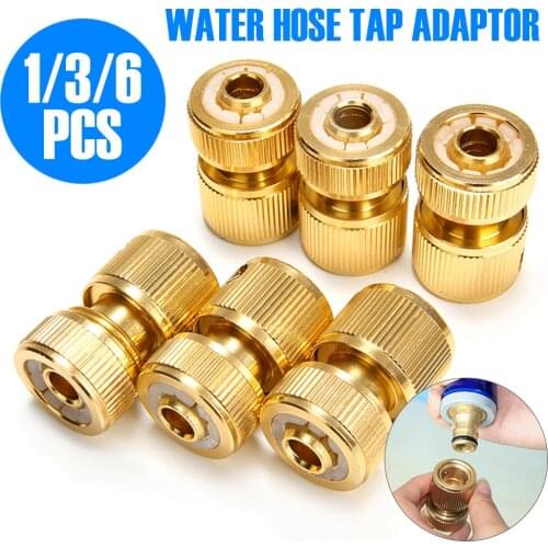 Brass-Coated Hose Adapter, 1/2" Quick Connect Swivel Connector Garden Hose Coupling Systems for Garden Watering Irrigation
