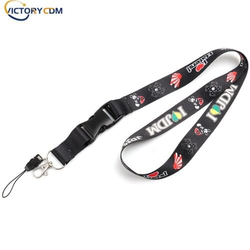 JDM AS Style Cellphone Lanyard JDM Racing Car Keychain ID Holder Mobile Neck Strap VC1001