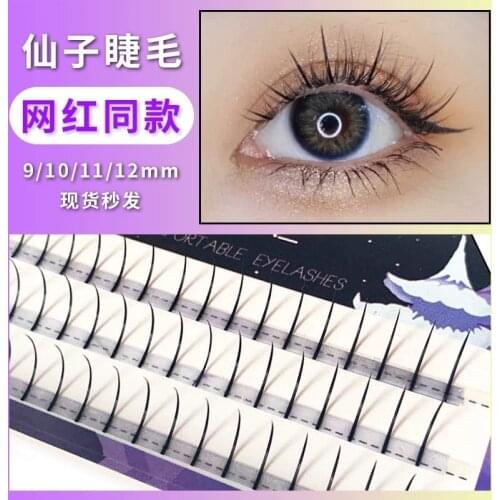 Net red flower fairy false eyelashes natural simulation single cluster planting hair self grafting lashes mink 25mm