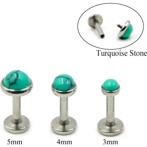 3Pcs Mixed 3mm&4mm&5mm Stainless Steel Monroe Labret Lip Ring Earring Tragus Cartilage Piercing Body Jewelry 16g