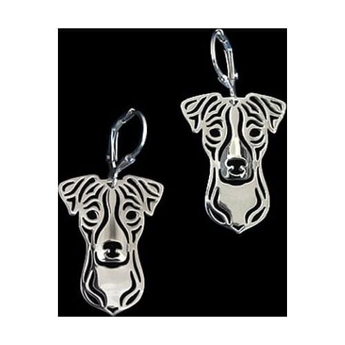 Wholesale Handmade Cartoon Jack Russell Terrier dog Earring jewelry golden color plated Jack Russell Earring 12pair/lot