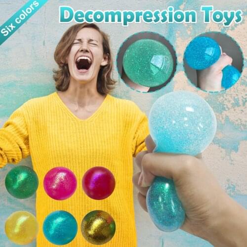 Stress Relief Balls Exercise Hand Pectin Glitter Ball DNA Color Ball Hand 45ml Colorful Tangle Fidget Toys handle Sensory Toy