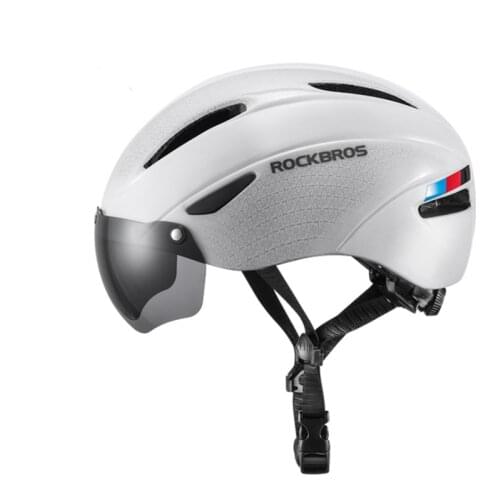 ROCKBROS MTB Road Bike Helmet Men Women Goggles Lens Aero Bicycle Helmet Men EPS Integrally-molded Breathable Cycling Helmet