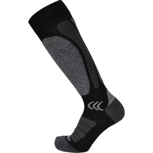 SKI-040Outdoor Sports Winter Coolmax Boneless Socks Head High Quality Ski Socks Gray Color