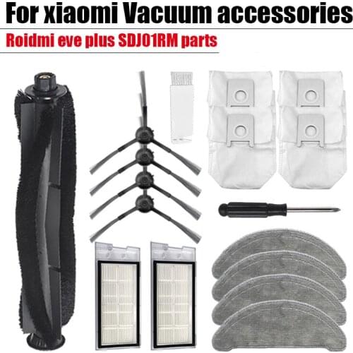 Replacement spare parts for Roidmi eve plus filter HEPA dust bag mop cleaning cloth Rag Xiaomi robot vacuum cleaner accessories