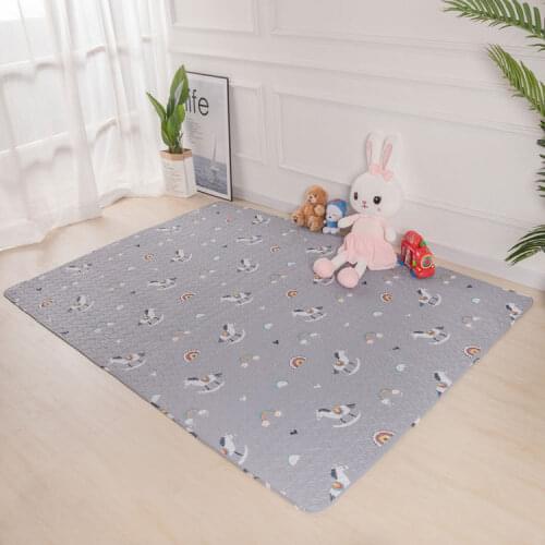 Pure Cotton Quilted Floor Mats Childrens Playpen Mats Children Cartoon Crawling Mats Bedroom Tent Carpet Tatami Mats