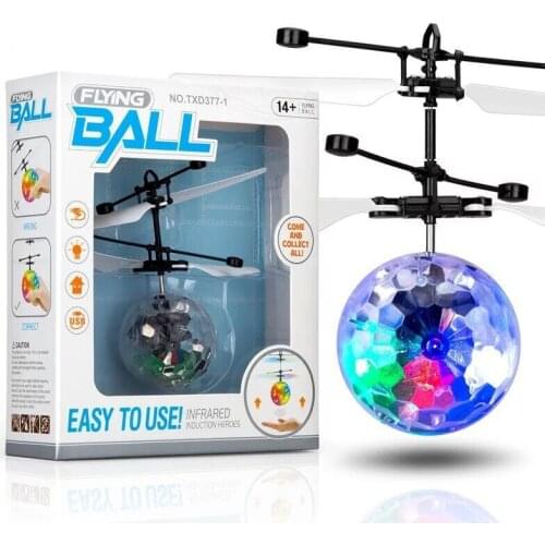 LED Helicopter Light-up Infrared Sensor Electric Flying Ball Quadcopter Aircraft Toys Christmas Xmas Gifts For Children Dropship