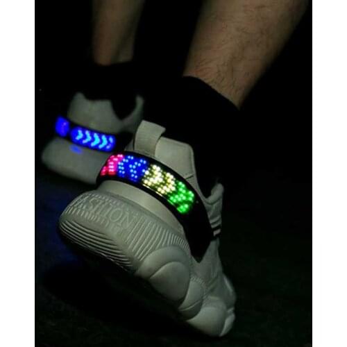 LED Glowing Night Running Sports Shoes Clips Convenient Loop For Hanging Animate LED No Tie Shoe Laces Clips ABS Durable Plastic