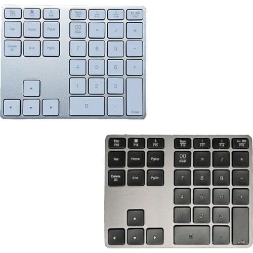 Vococal 28-Key 35-Key Numeric Keypad Wireless Bluetooth 5.0 Number Pads Laptop PC Keyboard for Financial Accounting Data Entry