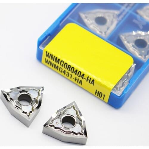 WNMG080404 HA H01 WNMG 080404 Aluminum cutter blade Insert Cutting Tool turning tool CNC Tools AL +TIN Alloy wood