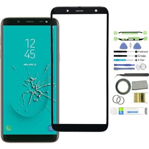 For Samsung Galaxy J4 PlusFront Glass Screen Replacement Repair Kit Black+UV Glue