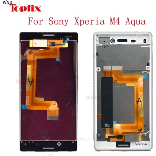 For Sony Xperia Aqua LCD E2303 E2333 E2353 Display Touch Screen Digitizer With Frame For Sony M4 LCD Assembly Replacement Parts