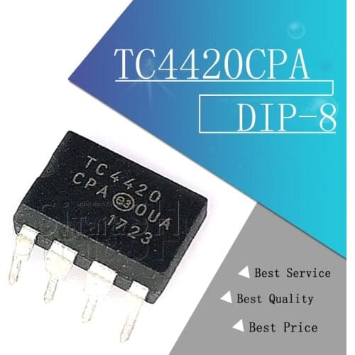 10PCS TC4420CPA DIP-8 MIC4420BN MIC4420 TC4420 DIP TC4420CP TC4420EPA DIP8 4420CPA
