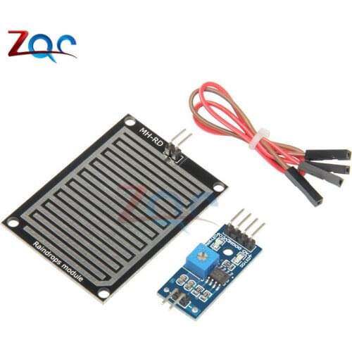 2Set Raindrop Detection Sensor Snow Rain Detector Weather Monitoring Module For Arduino 3.3V-5V